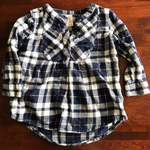 OshKosh Girls Blue Flannel Top